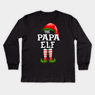 The Papa Elf Family Pajama Kids Long Sleeve T-Shirt